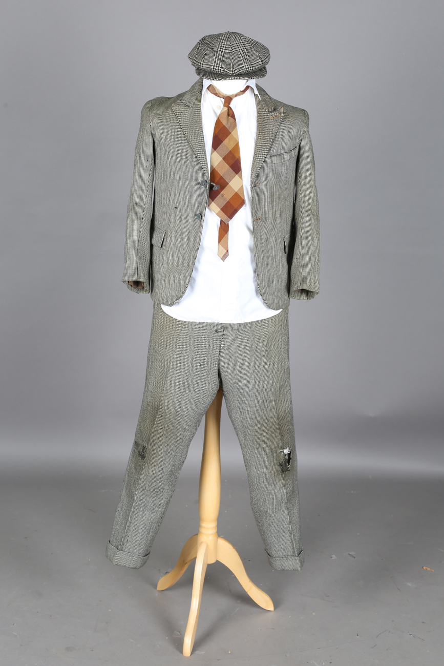 A Norman Wisdom 'Gump Suit' made by W. Snape & Son, Wolverhampton in June, 1956, together with