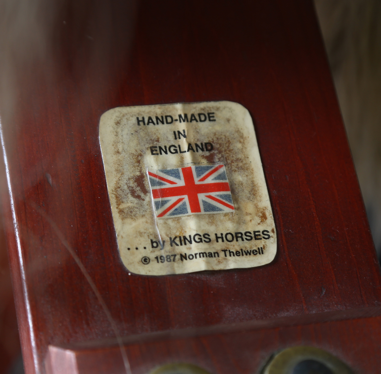 A late 20th century Thelwell pony rocking horse by Kings Horses, the stand bearing maker's label, - Image 5 of 12