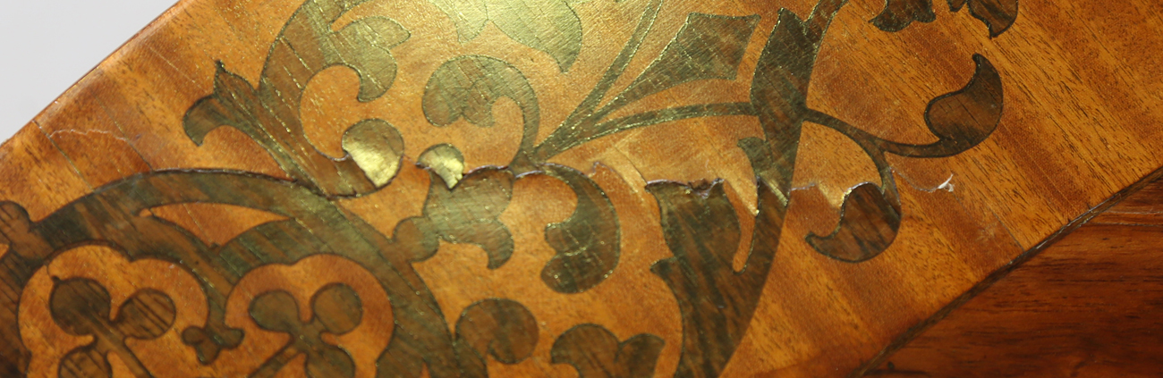 A mid-19th century walnut and foliate inlaid tip-top breakfast table, raised on a triform base, - Image 2 of 13