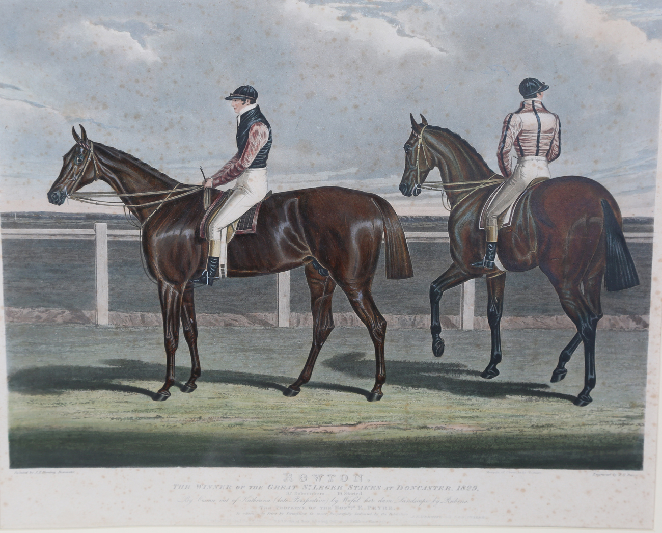 A group of nine mid-19th century hand-coloured equestrian engravings with aquatint, all depicting - Image 14 of 25