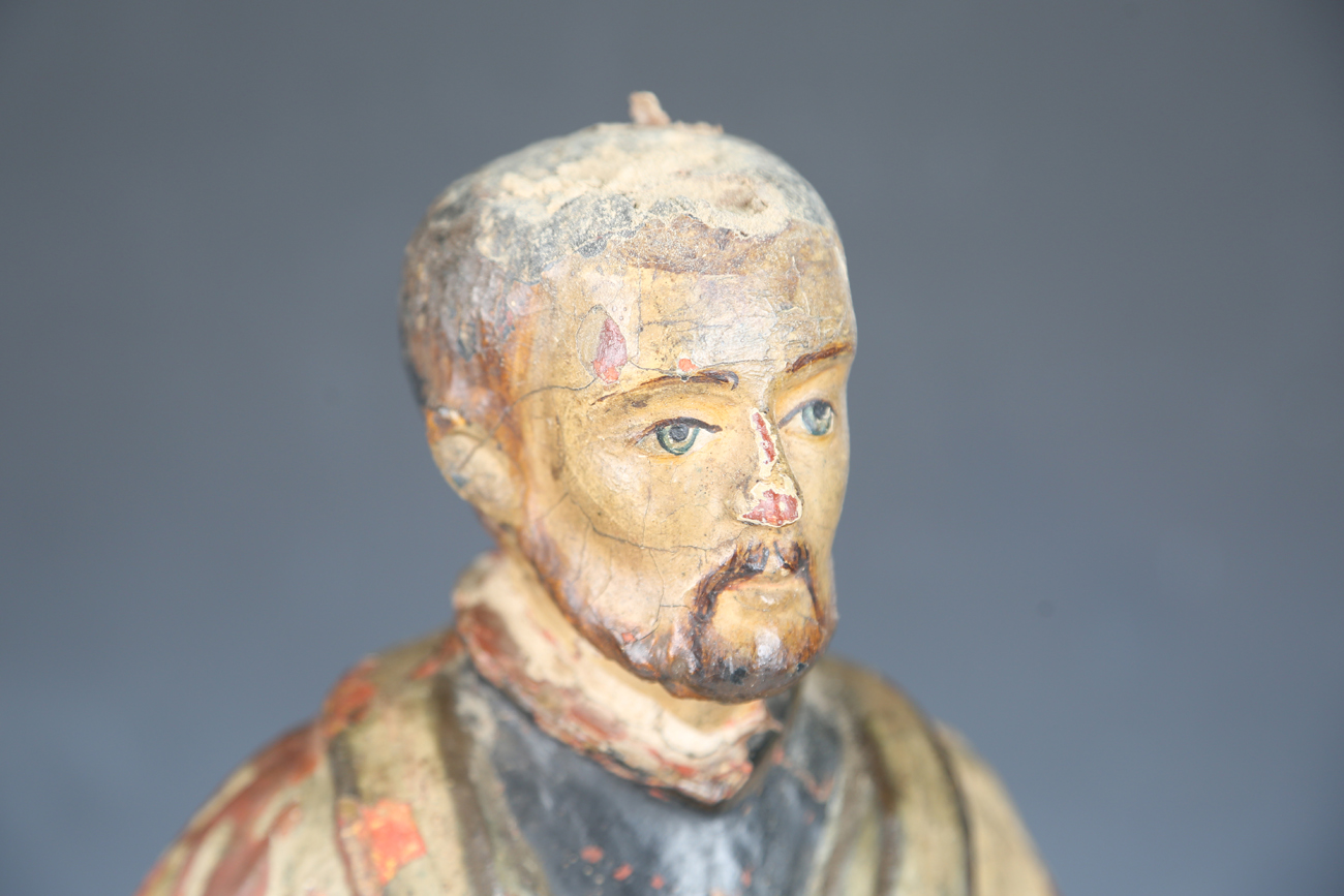 A late 18th/early 19th century European lacquered papier-mâché and painted softwood figure of a - Image 16 of 16