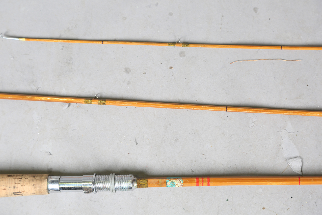 A group of various mainly split cane fly fishing rods, including a Sealey Octofloat De-luxe, two - Image 25 of 45