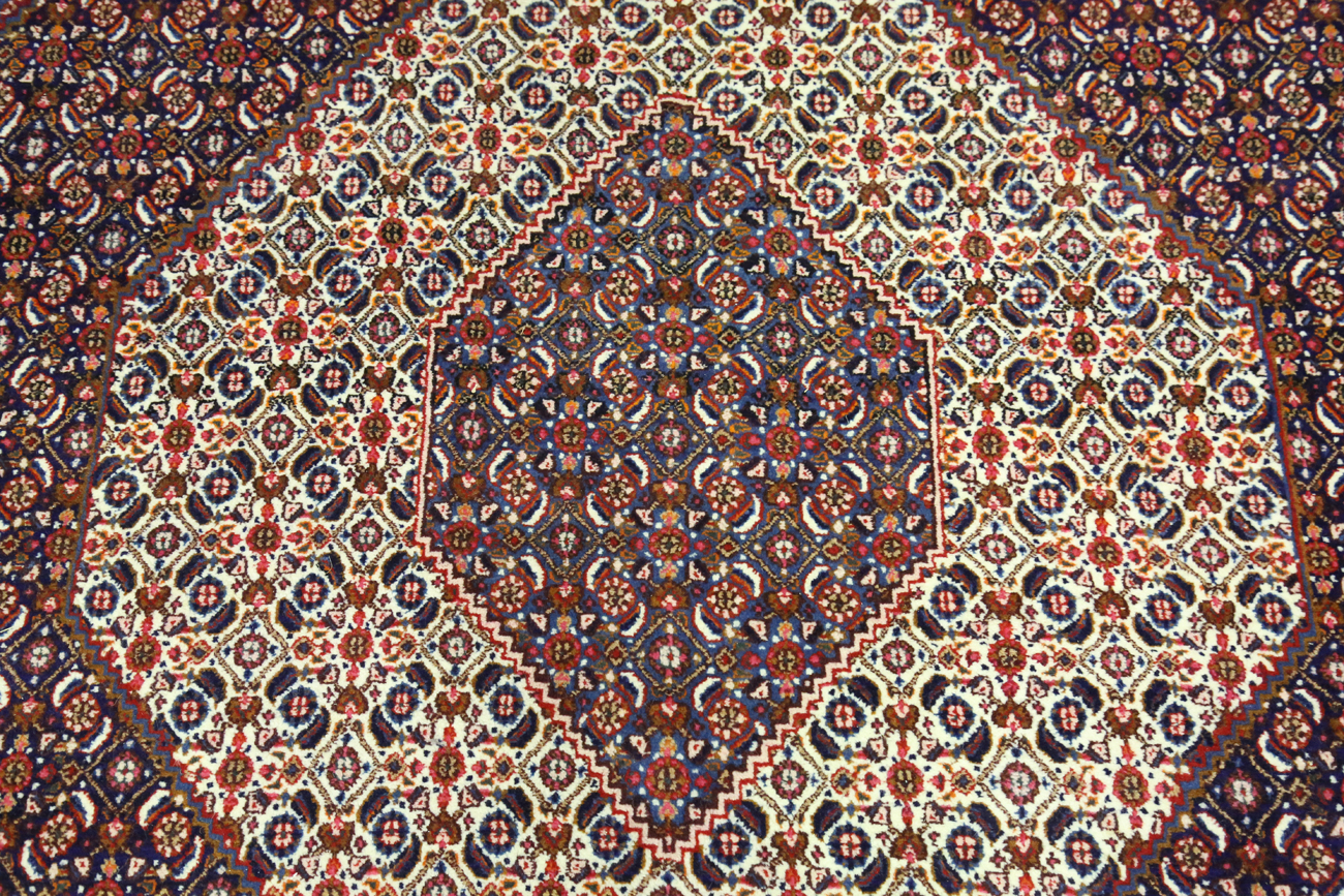 A Senneh carpet, North-west Persia, late 20th century, the blue field and ivory medallion - Image 9 of 9