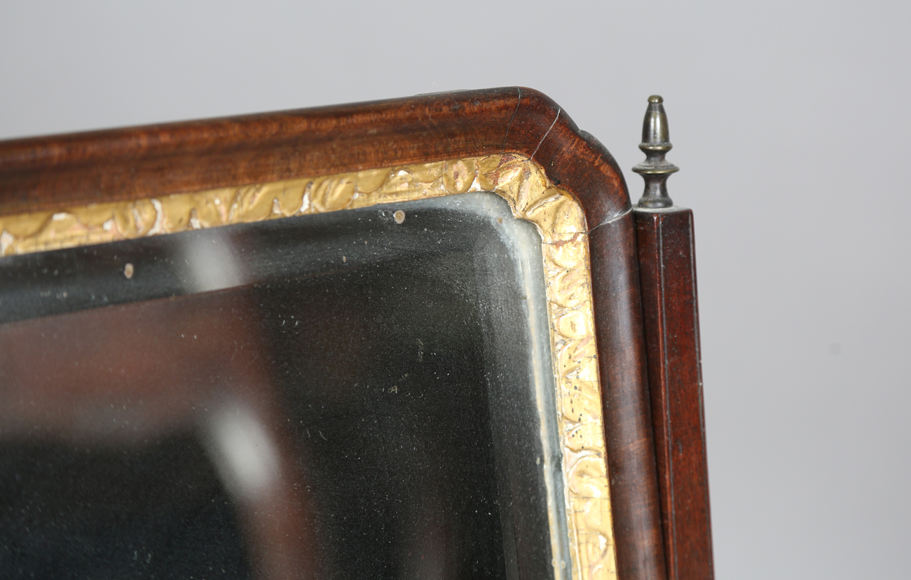 A George II mahogany swing frame mirror, the base fitted with three cedar-lined drawers, height - Image 10 of 10