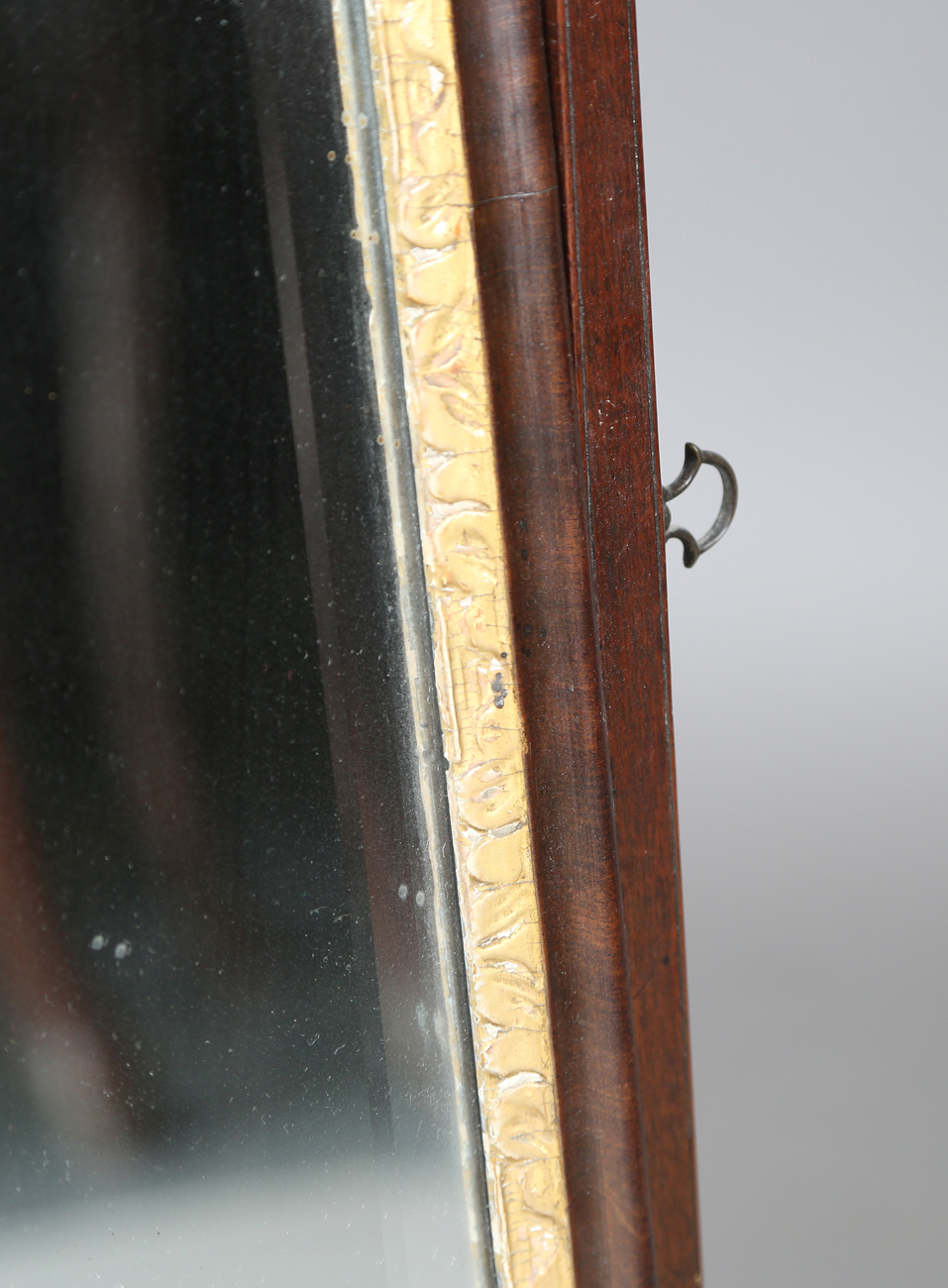 A George II mahogany swing frame mirror, the base fitted with three cedar-lined drawers, height - Image 8 of 10