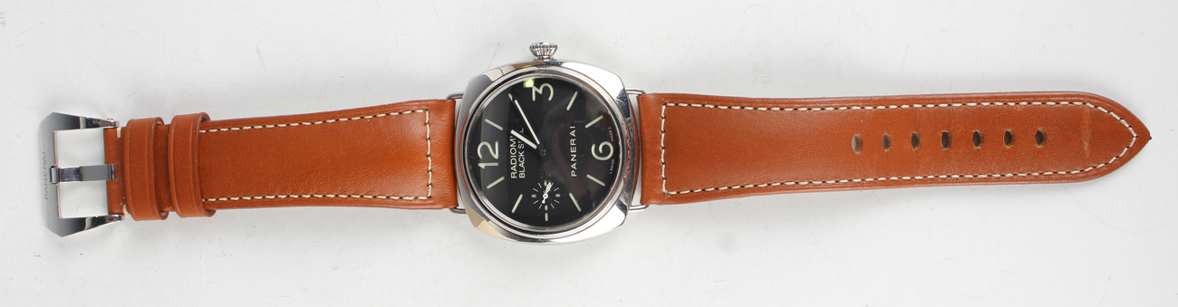A Panerai Radiomir Black Seal stainless steel cushion cased gentleman's wristwatch with signed - Image 4 of 7