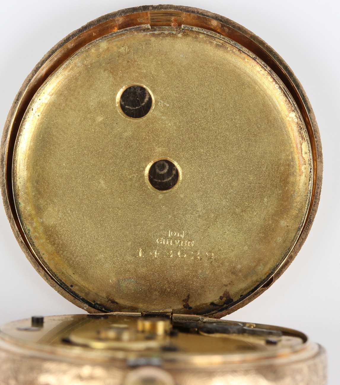 A 14ct gold keywind open-faced lady's fob watch with gilt three-quarter plate movement, the - Image 6 of 8