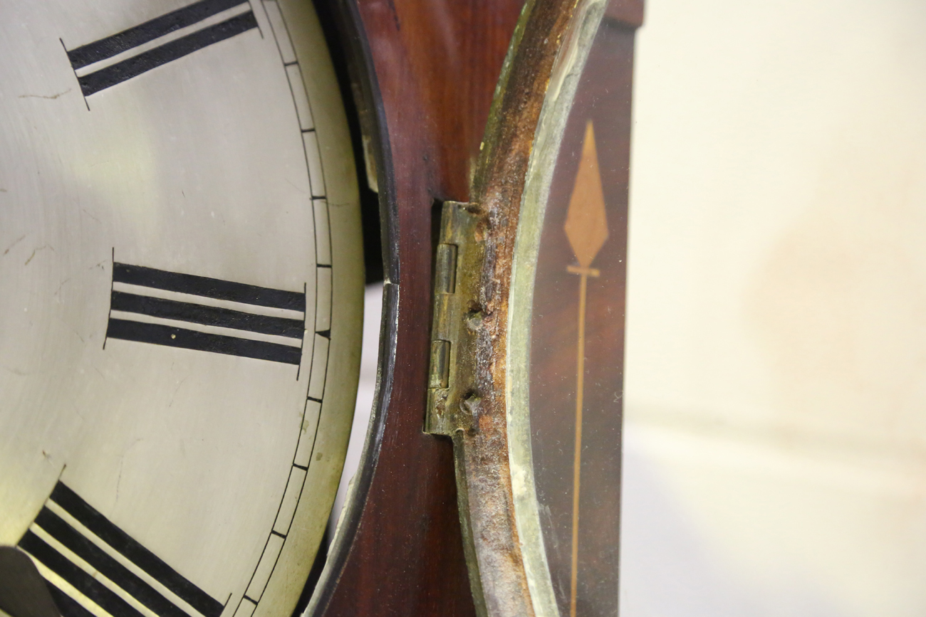 A 19th century mahogany longcase clock with eight day movement striking on a bell, the 12-inch - Image 13 of 18
