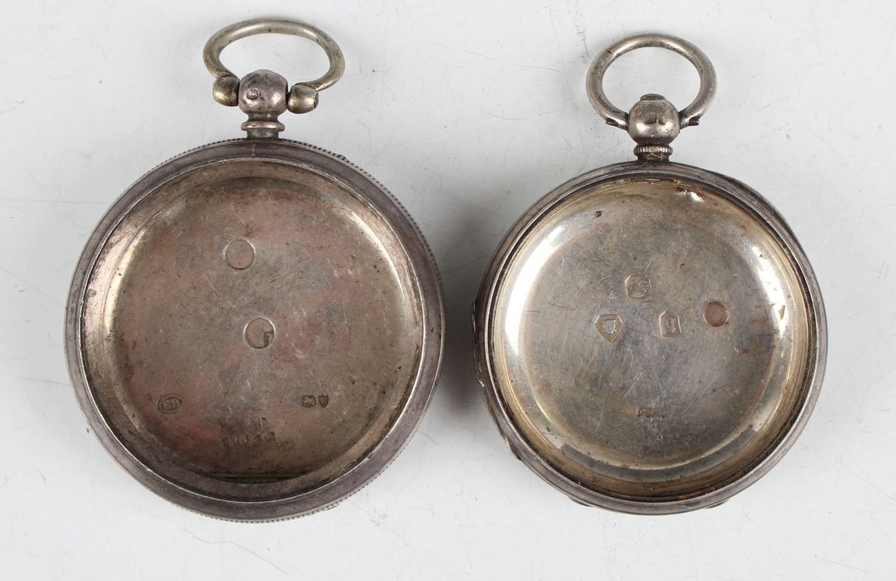 A silver cased keyless wind open-faced gentleman's pocket watch, the movement detailed 'Tachy - Image 3 of 18