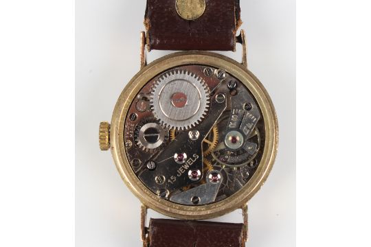 A 9ct gold circular cased youth's wristwatch, the unsigned jewelled lever movement detailed 'Swiss - Image 11 of 12