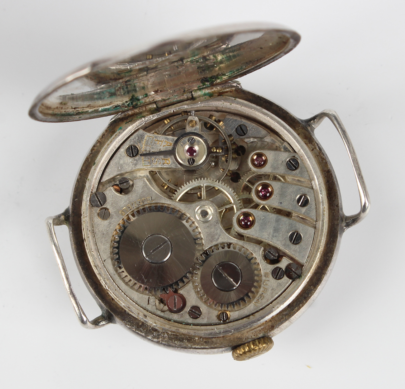 A Buren silver cased lady's wristwatch, import mark London 1921, case diameter 2.8cm, a silver cased - Image 9 of 19