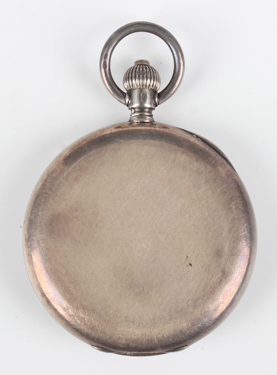 A silver keyless wind half hunting cased gentleman's pocket watch, the gilt jewelled movement with - Image 6 of 9