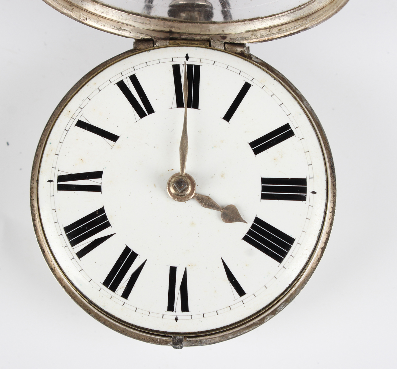 A Victorian silver pair cased keywind open-faced gentleman's pocket watch, the gilt fusee movement - Image 19 of 21