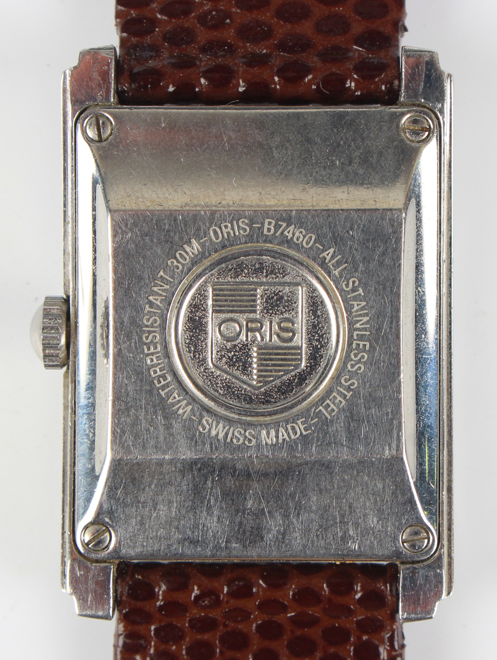 An Oris Automatic Calendar Pointer Date stainless steel rectangular cased gentleman's wristwatch, - Image 4 of 4
