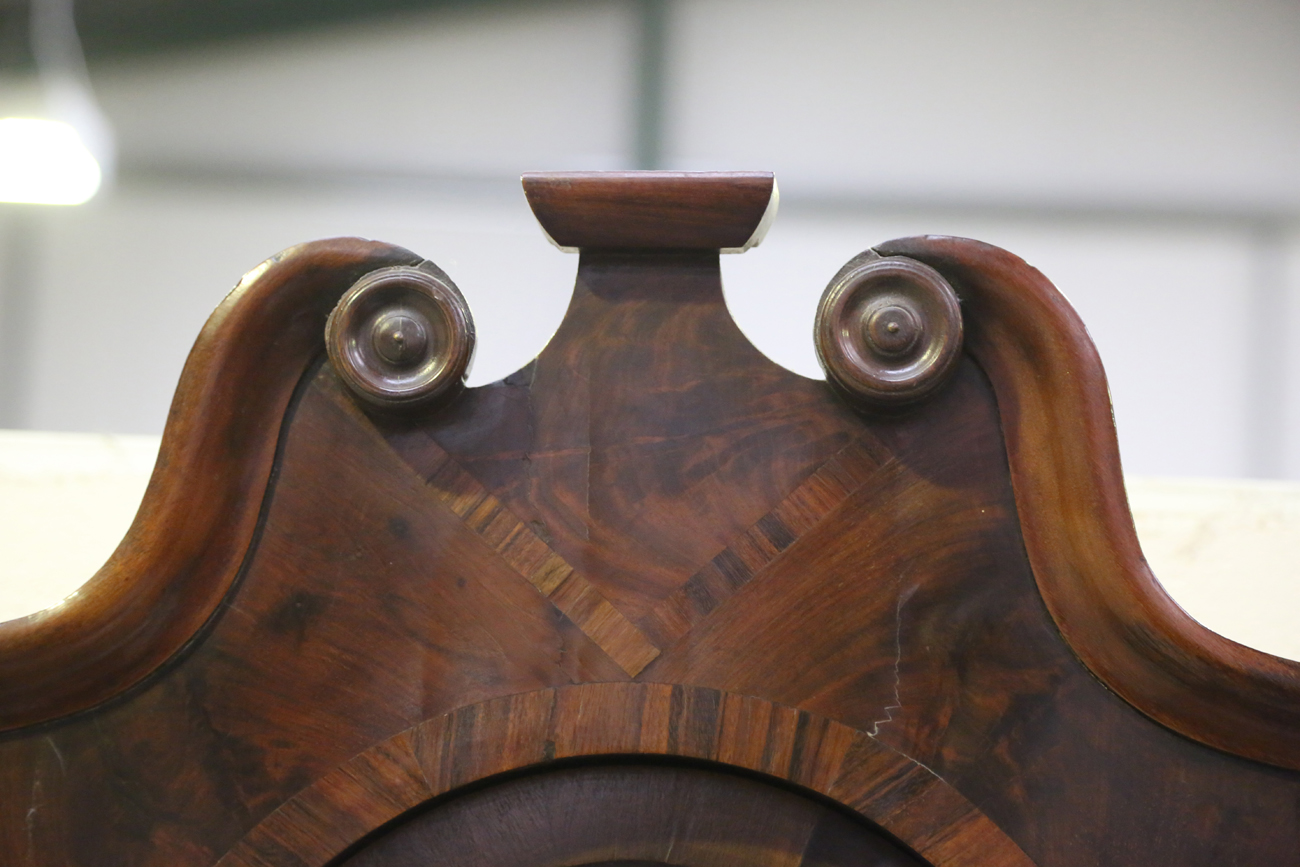 A Victorian mahogany longcase clock with eight day movement striking hours on a bell, the 13-inch - Image 15 of 15