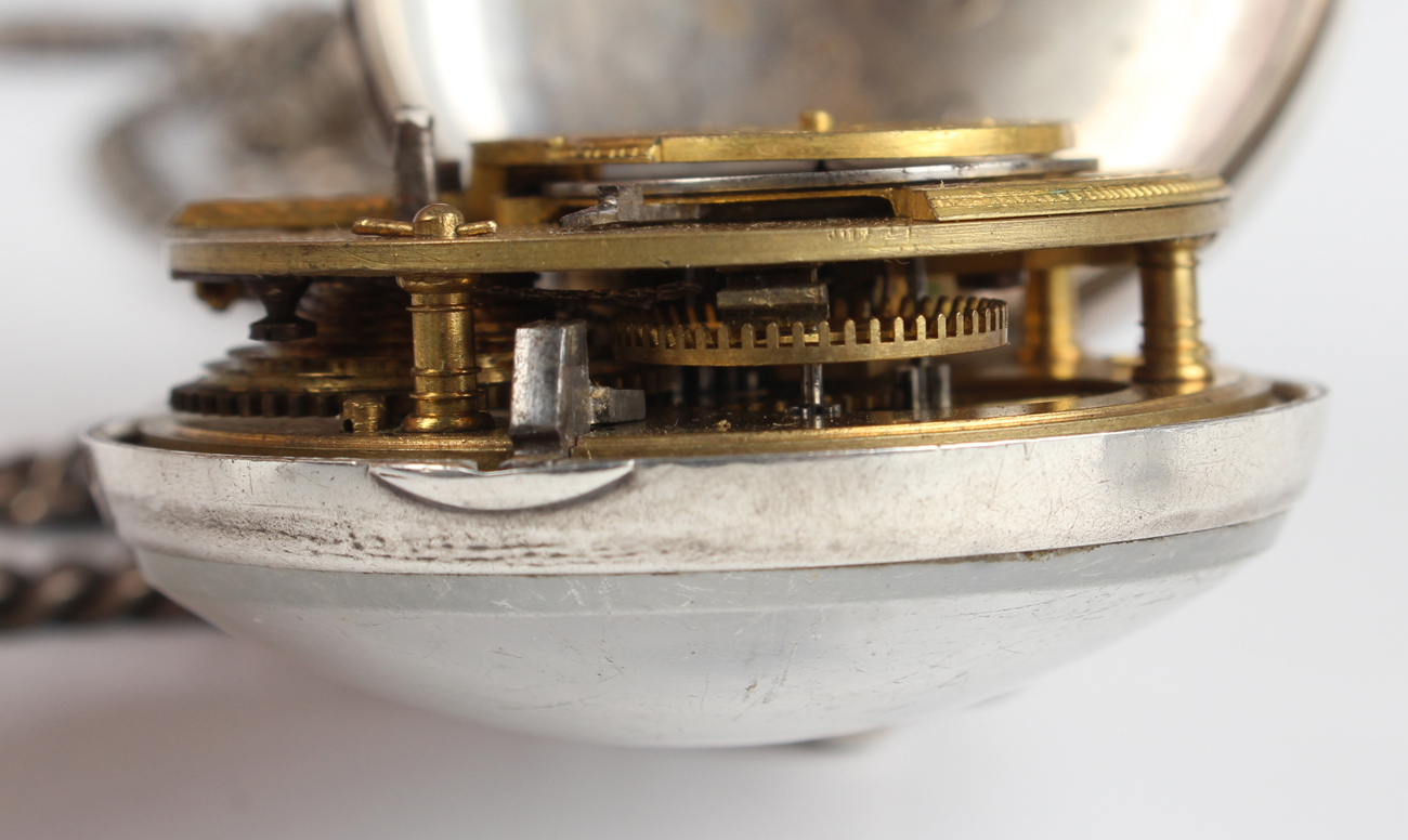 A Victorian silver pair cased keywind open-faced gentleman's pocket watch, the gilt fusee movement - Image 16 of 21