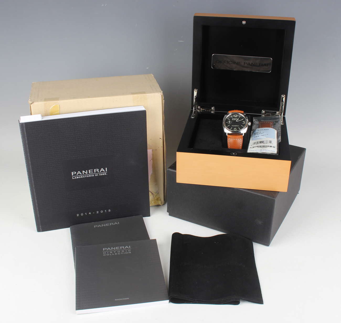 A Panerai Radiomir Black Seal stainless steel cushion cased gentleman's wristwatch with signed - Image 2 of 7