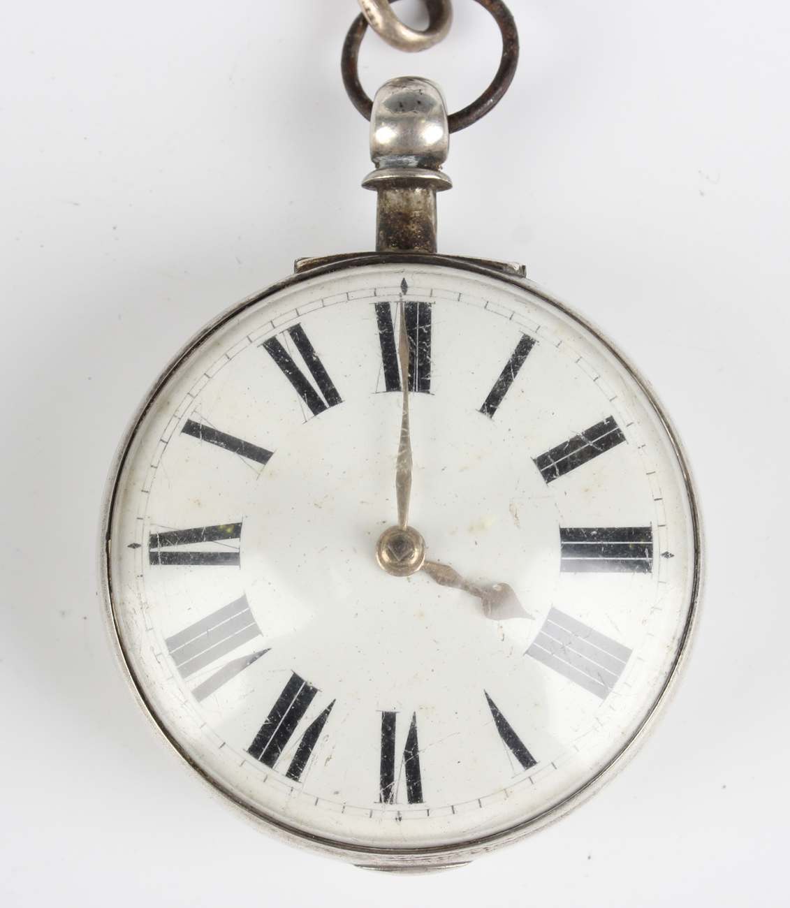 A Victorian silver pair cased keywind open-faced gentleman's pocket watch, the gilt fusee movement - Image 20 of 21