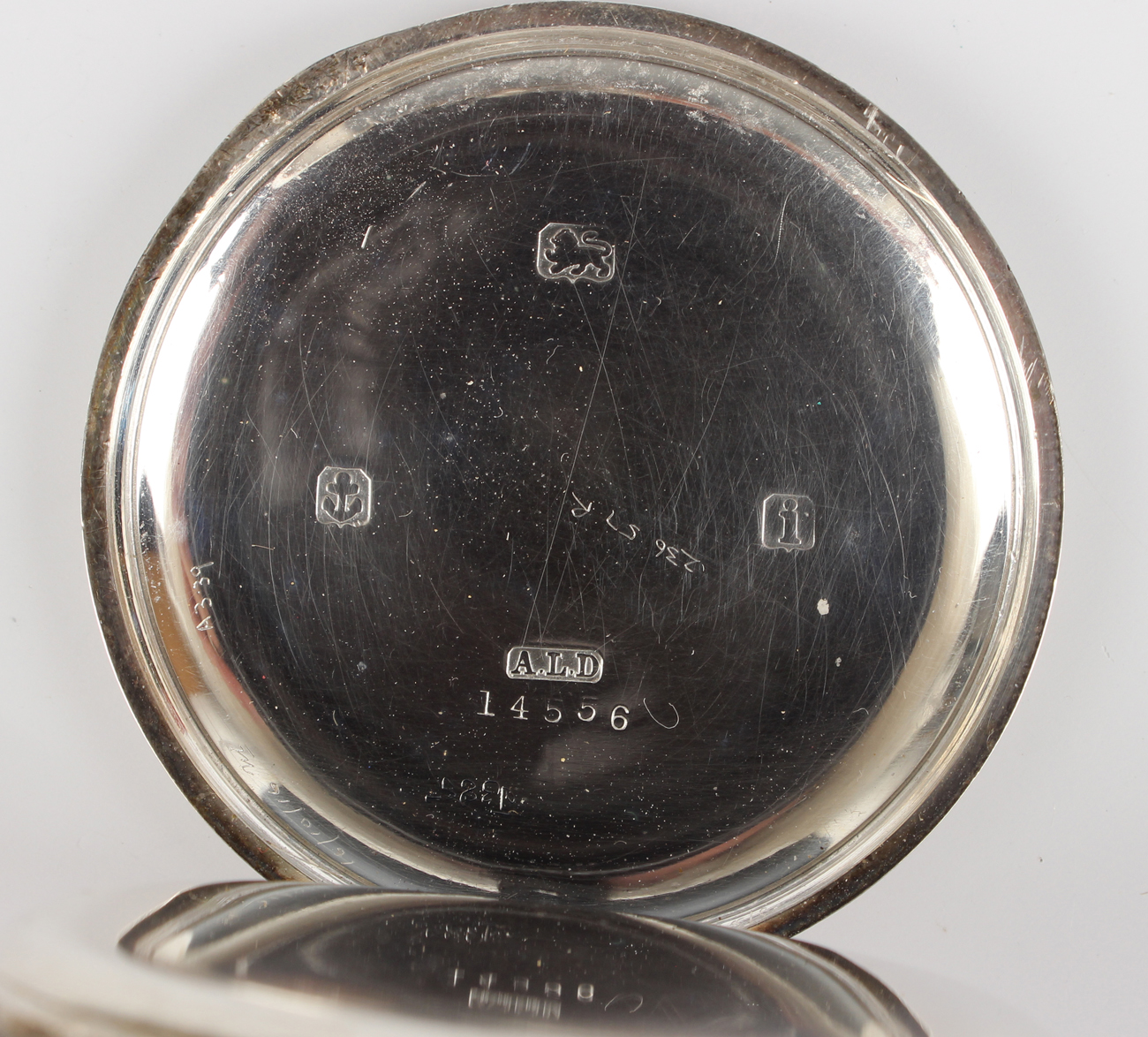 A silver keyless wind half hunting cased gentleman's pocket watch, the gilt jewelled movement with - Image 3 of 9