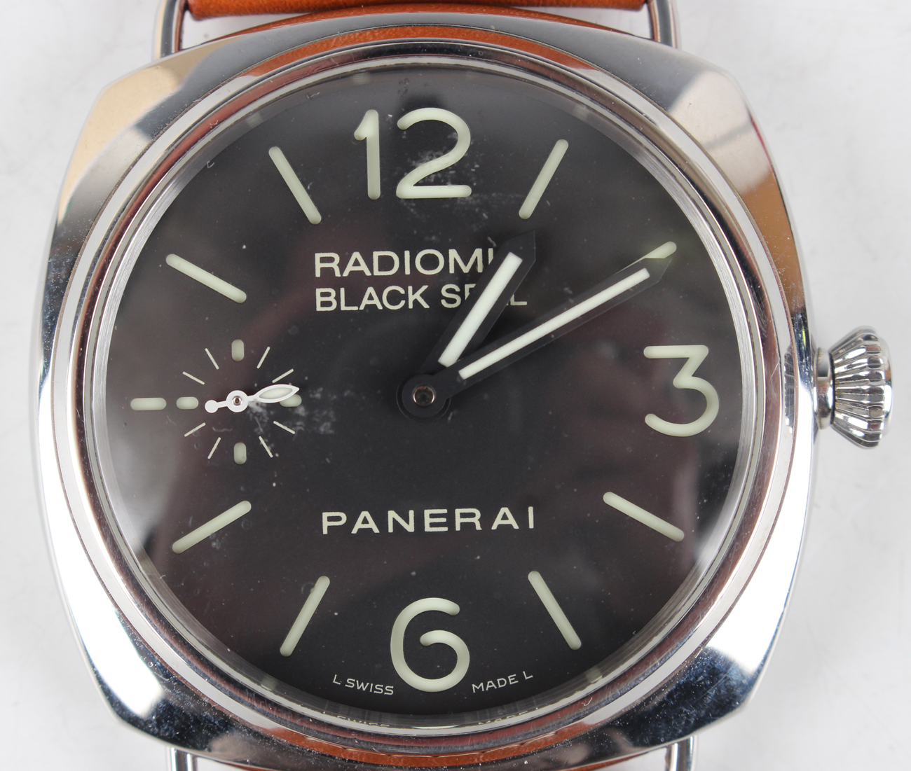 A Panerai Radiomir Black Seal stainless steel cushion cased gentleman's wristwatch with signed - Image 7 of 7