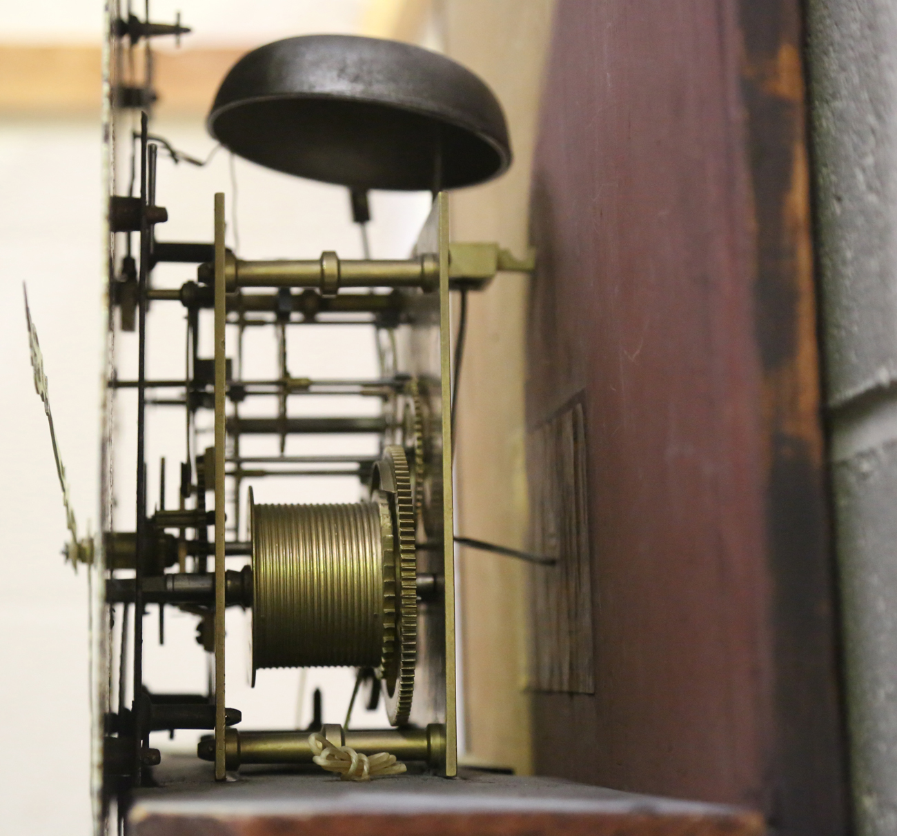 A Victorian mahogany longcase clock with eight day movement striking hours on a bell, the 13-inch - Image 8 of 15