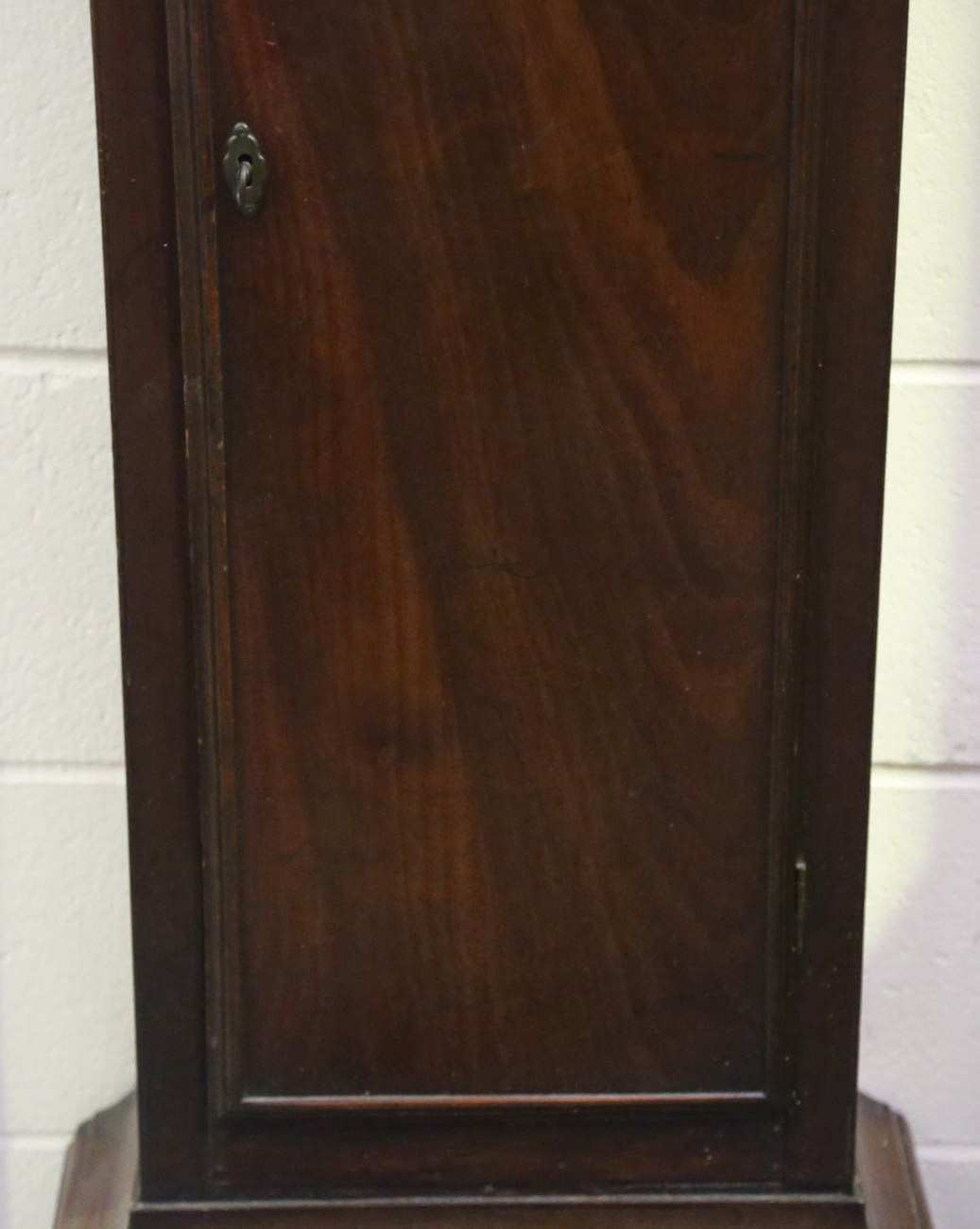 A George III mahogany longcase clock with eight day movement striking on a bell, the 12-inch brass - Image 4 of 12