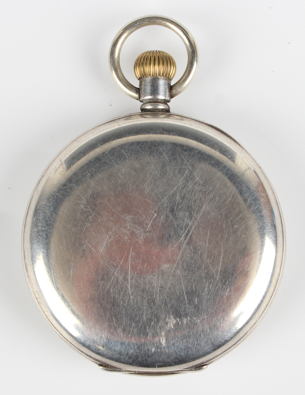 A silver keyless wind half hunting cased gentleman's pocket watch, the gilt jewelled lever - Image 2 of 8