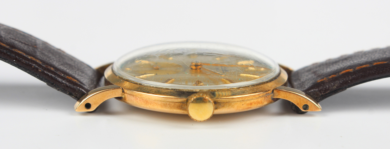 A Majex 9ct gold circular cased three-quarter size wristwatch, the signed silvered dial with gilt - Image 4 of 4