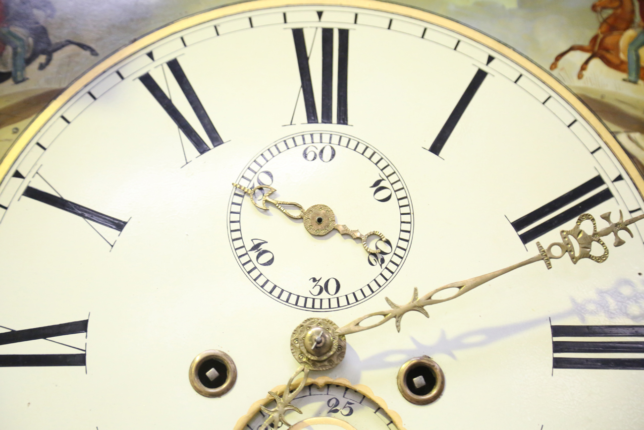 A Victorian mahogany longcase clock with eight day movement striking hours on a bell, the 13-inch - Image 11 of 15