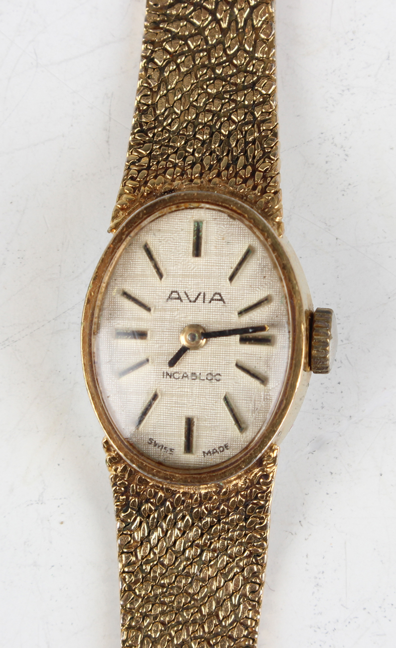 An Omega 9ct gold lady's bracelet wristwatch, the signed circular silvered dial with gilt baton hour - Image 9 of 15