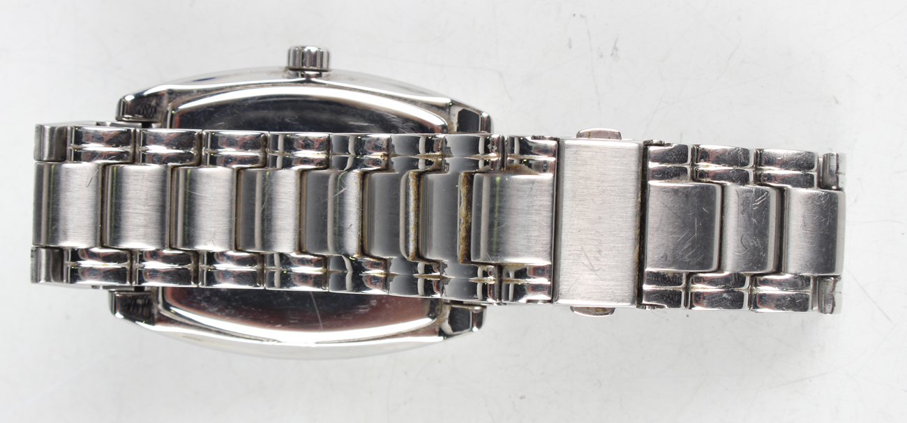 A Kenneth Cole Quartz stainless steel tonneau cased gentleman's bracelet wristwatch, the signed - Image 3 of 21