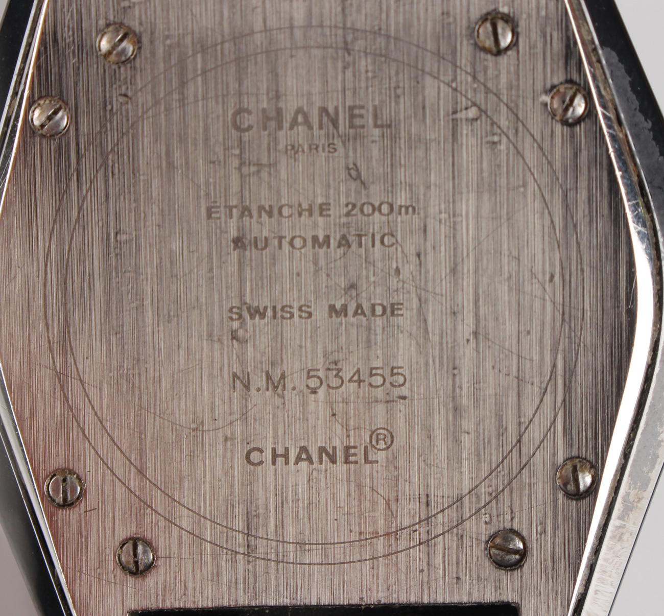 A Chanel J12 automatic black ceramic and diamond set gentleman's bracelet wristwatch, Ref. No. N.M - Image 6 of 7