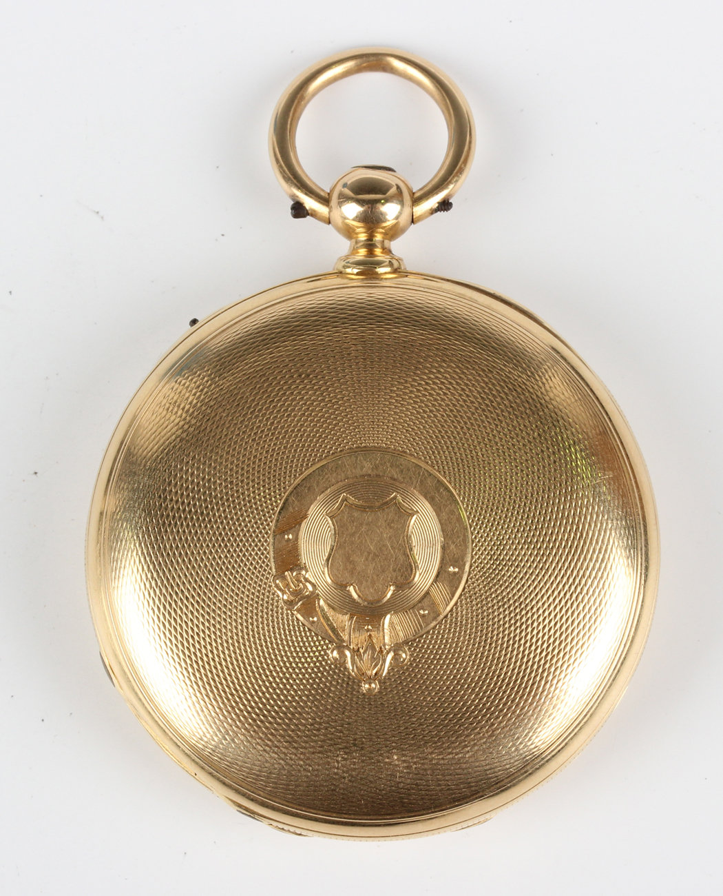 An 18ct gold keywind half hunting cased gentleman's chronograph pocket watch with unsigned - Image 2 of 6