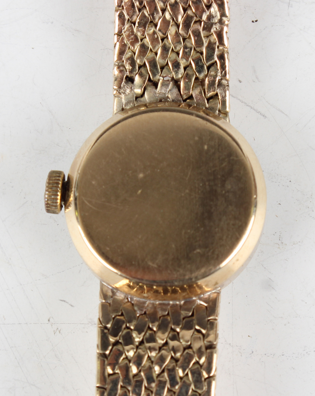 An Omega 9ct gold lady's bracelet wristwatch, the signed circular silvered dial with gilt baton hour - Image 12 of 15