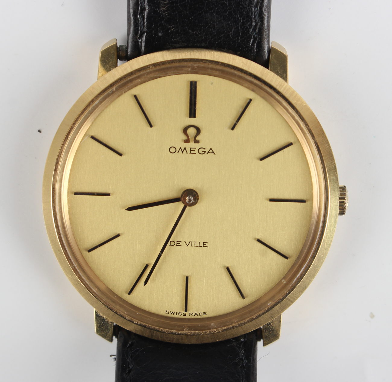 An Omega Electronic F300 Hz gilt metal and steel backed gentleman's bracelet wristwatch, the - Image 12 of 12