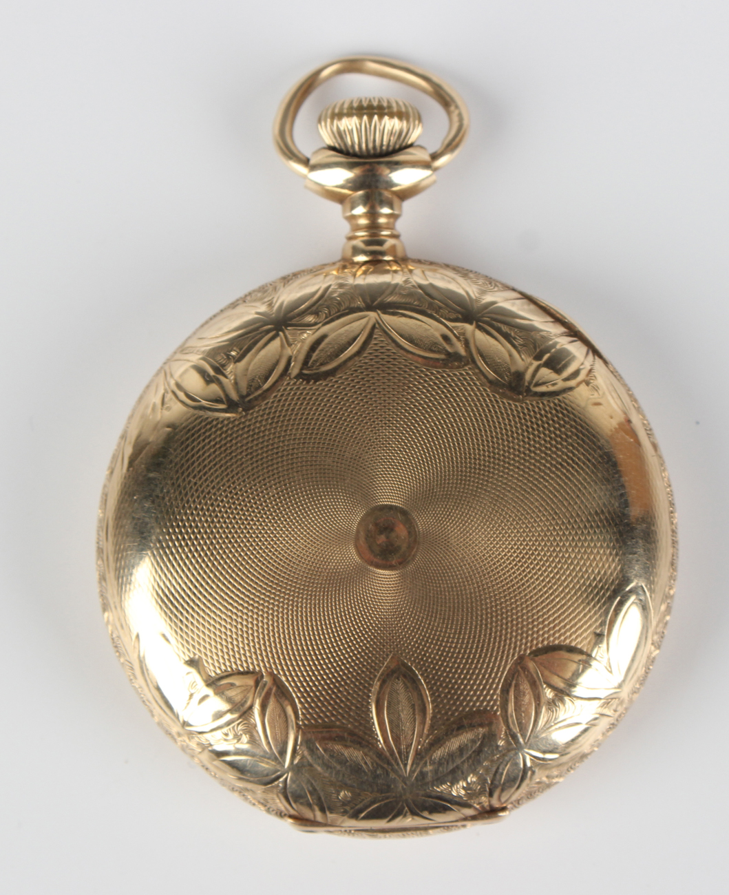 An Elgin 14ct gold keyless wind hunting cased gentleman's pocket watch, the lever movement - Image 2 of 6