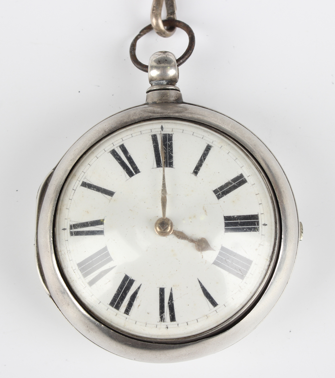 A Victorian silver pair cased keywind open-faced gentleman's pocket watch, the gilt fusee movement - Image 21 of 21