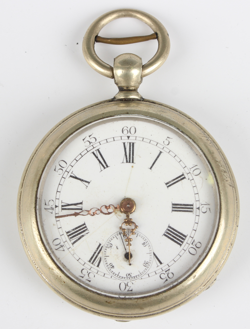 A Victorian silver pair cased keywind open-faced gentleman's pocket watch, the gilt fusee movement - Image 10 of 21