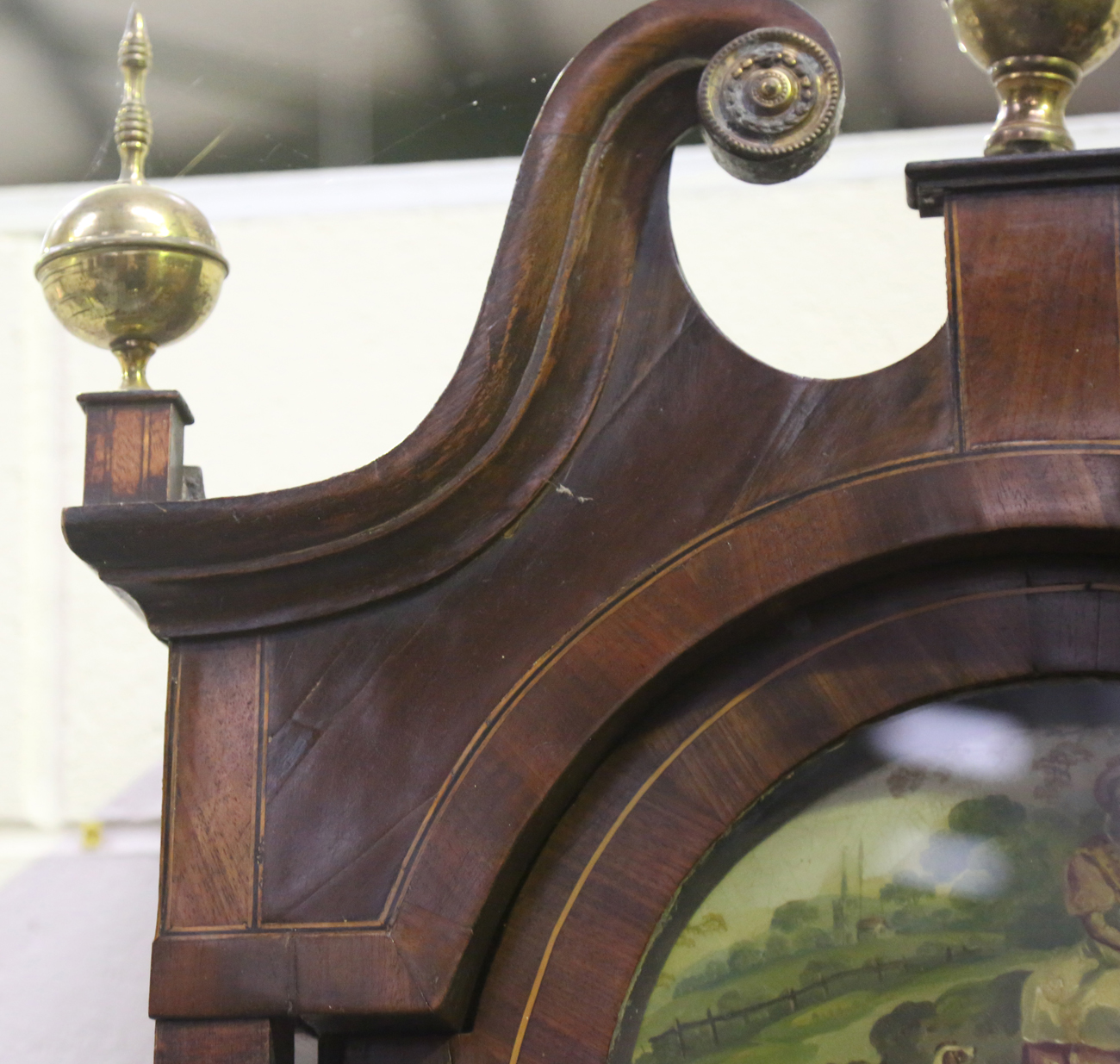 A George III oak and mahogany crossbanded longcase clock with eight day movement striking on a bell, - Image 19 of 20