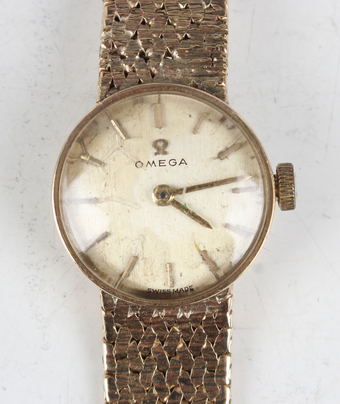 An Omega 9ct gold lady's bracelet wristwatch, the signed circular silvered dial with gilt baton hour - Image 15 of 15