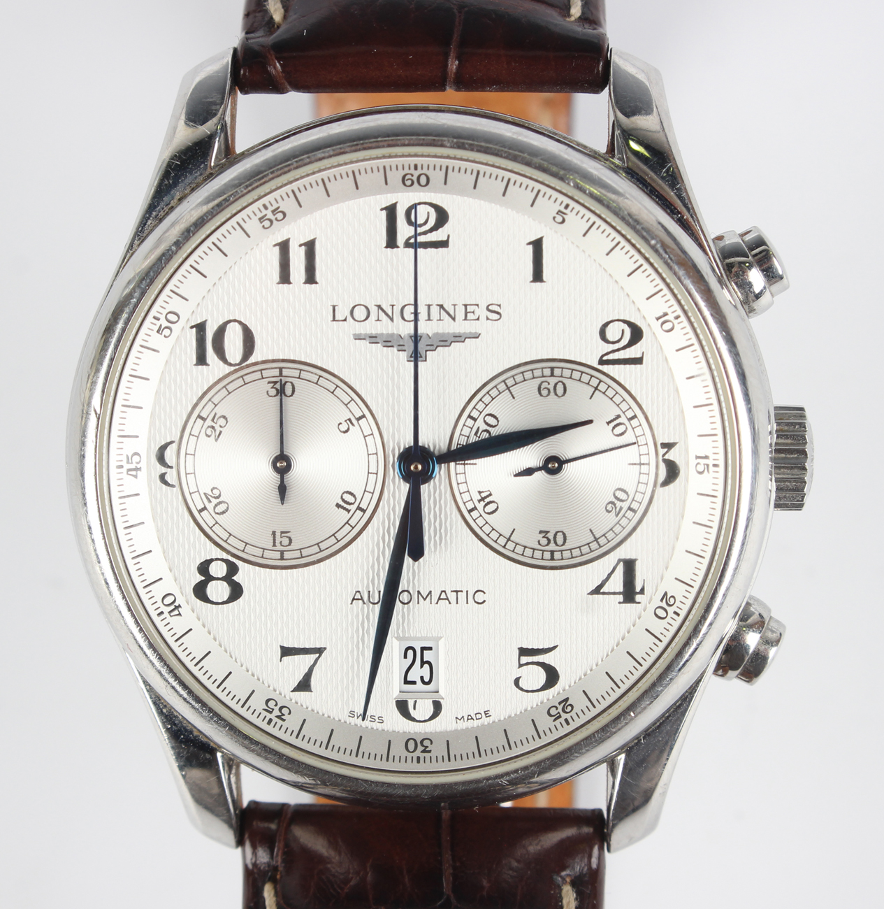 A Longines 'Master Collection' automatic stainless steel cased gentleman's chronograph wristwatch,