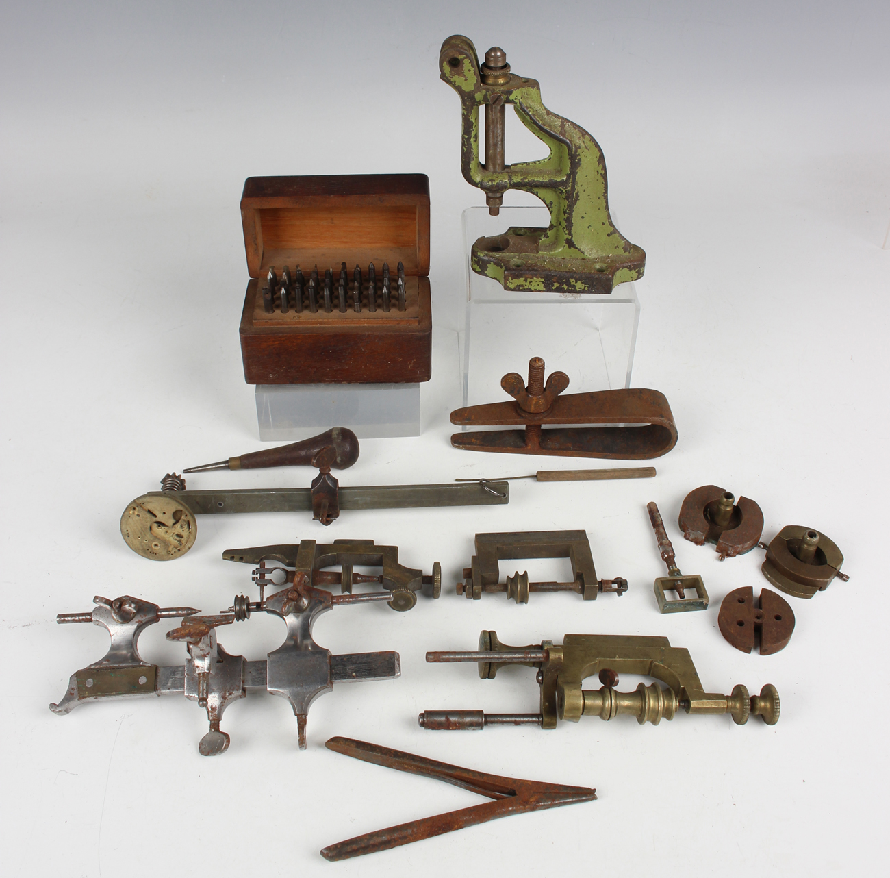 A collection of watchmaker's tools and accessories, including a depthing tool, a staking set, boxed, - Image 4 of 4