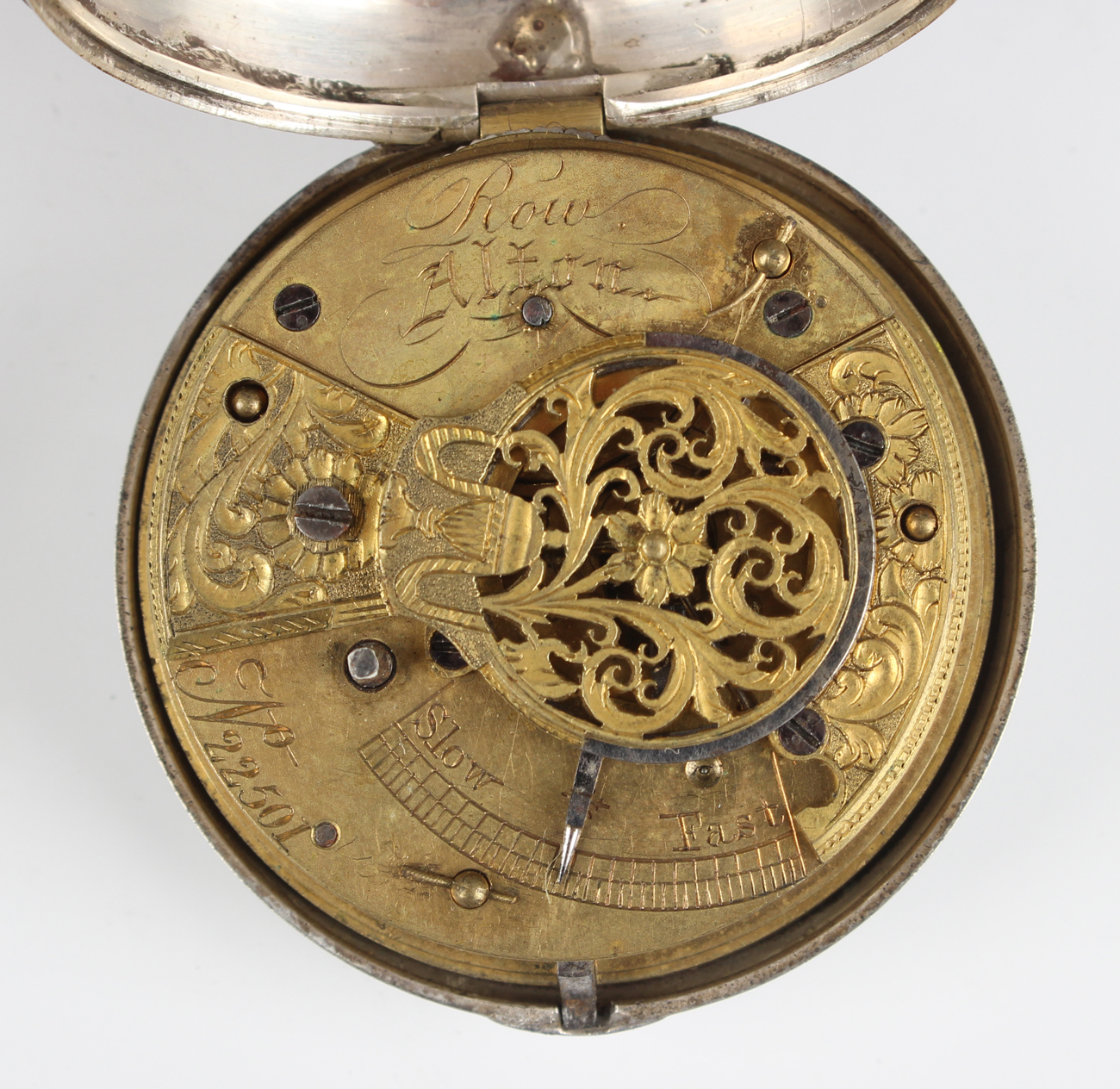 A Victorian silver pair cased keywind open-faced gentleman's pocket watch, the gilt fusee movement - Image 18 of 21