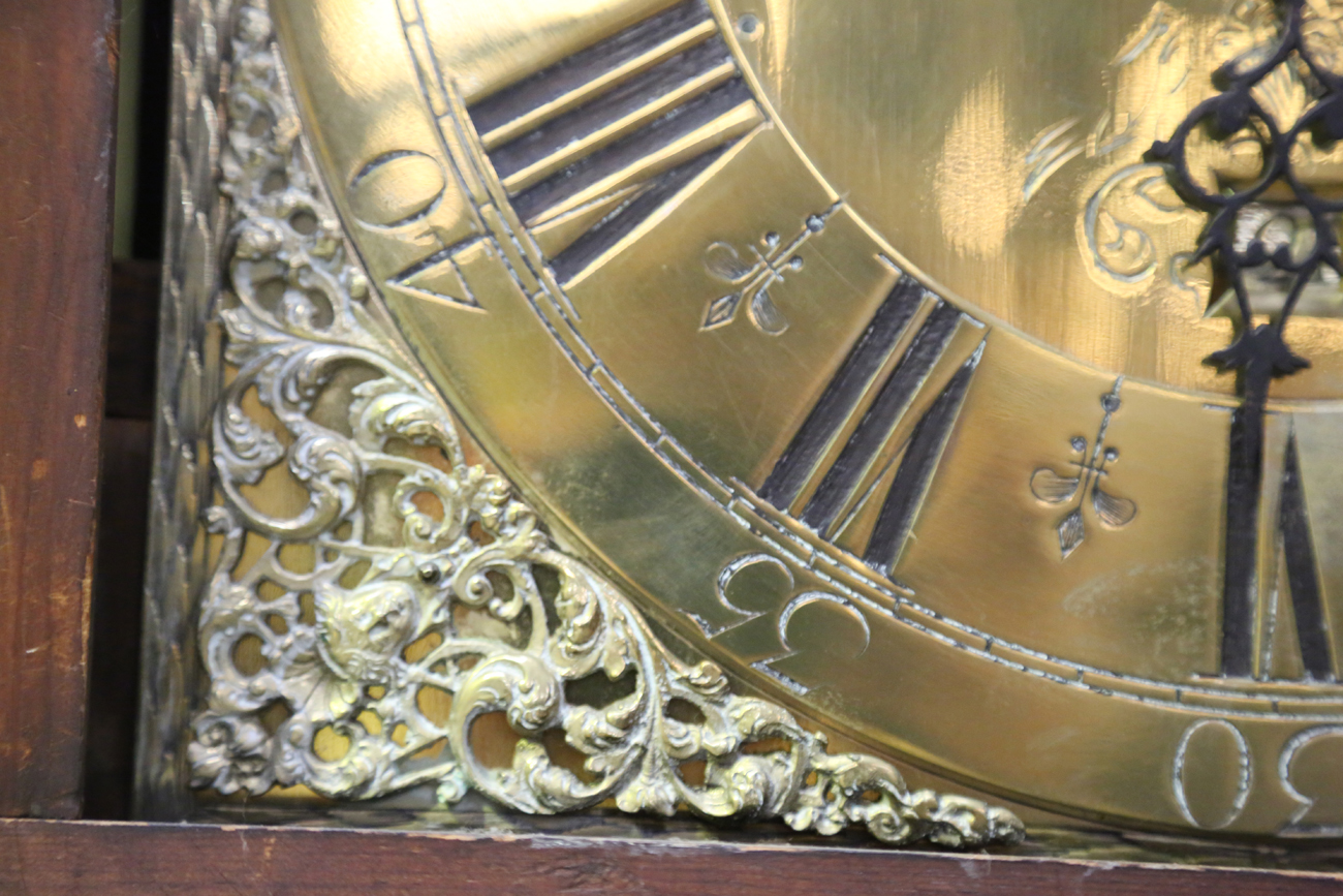 A George III oak and mahogany crossbanded longcase clock with eight day movement striking on a bell, - Image 23 of 26