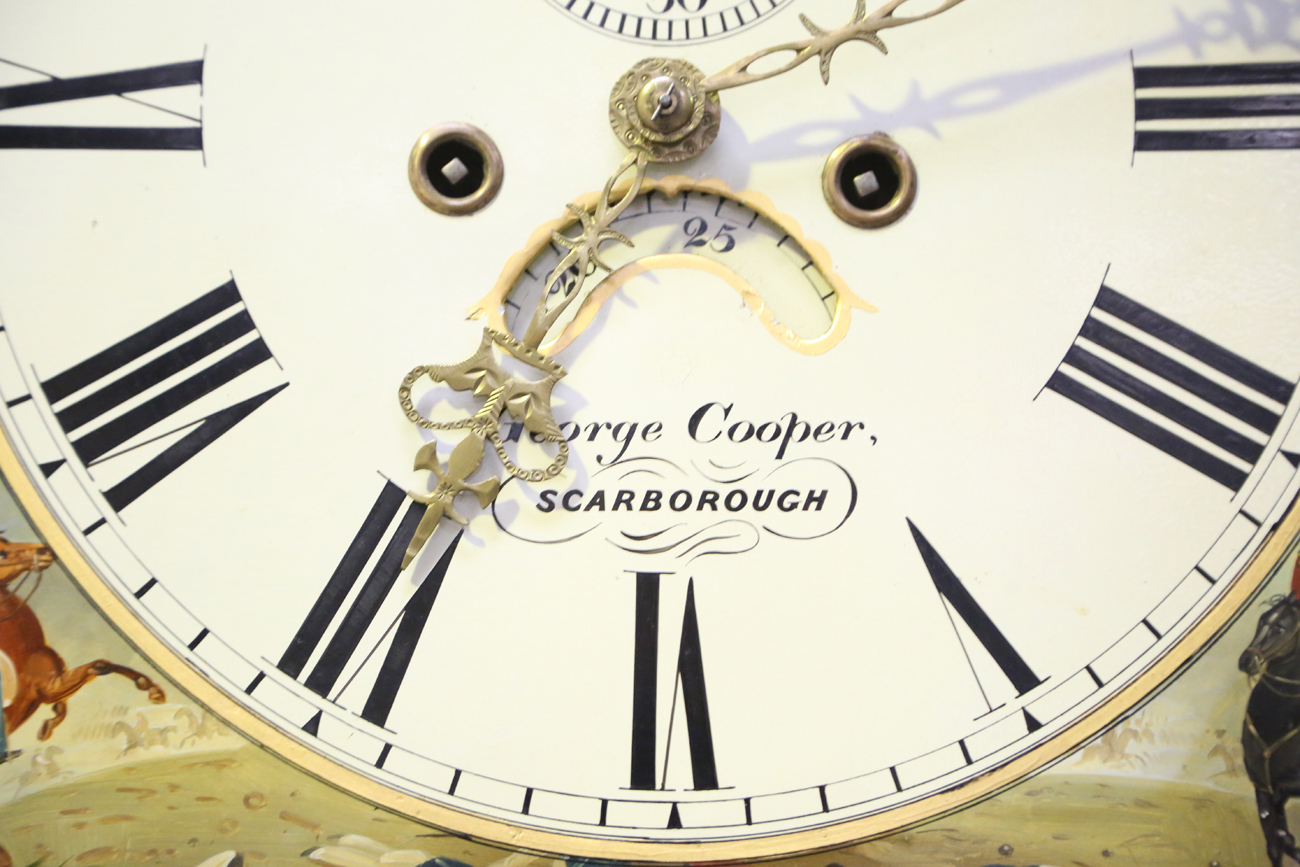 A Victorian mahogany longcase clock with eight day movement striking hours on a bell, the 13-inch - Image 10 of 15