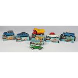 Six Corgi Toys vehicles, comprising No. 150 Vanwall, No. 206 Hillman Husky, No. 207 Standard