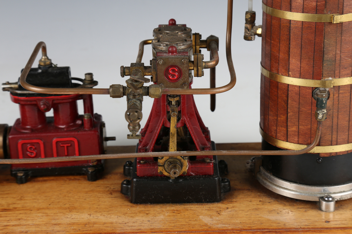 A live steam power plant with Stuart D10 vertical engine with 5cm flywheel and Stuart Turner steam - Image 9 of 11