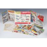 A collection of Dinky Toys catalogues, including 1952, 1954, 1958 and three Continental editions,