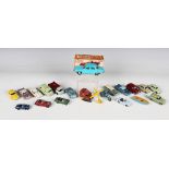 Fifteen Matchbox 1-75 vehicles, including No. 66 Citroën DS19, No. 57 Chevrolet Impala and No. 17