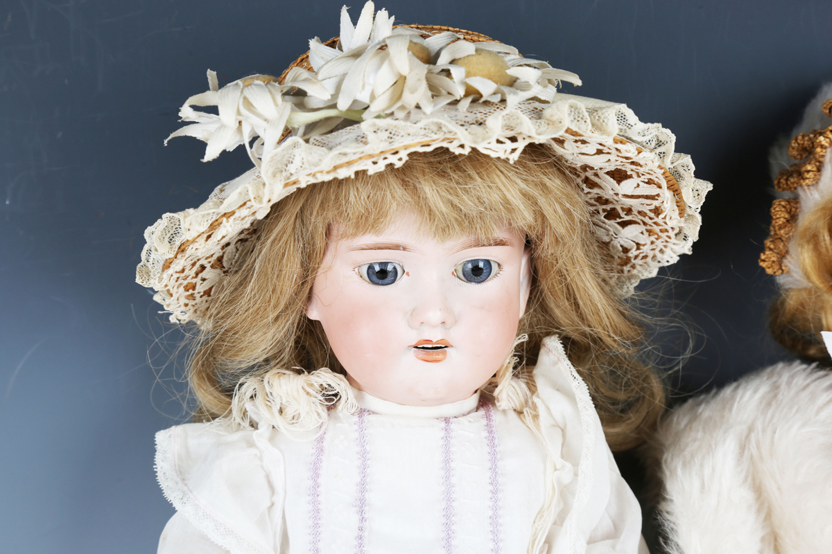 An Armand Marseille bisque head doll, impressed '390 2', with blonde wig, sleeping brown eyes, - Image 10 of 10